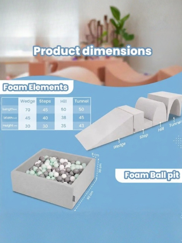 Soft Play Foam Climbing Set with Ball Pit