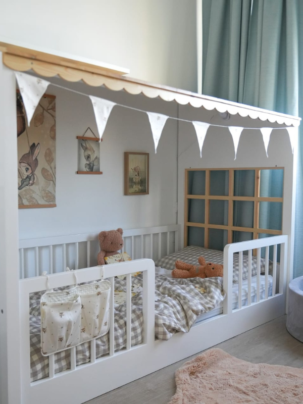 Nicole Scandi House Bed with Canopy Frame