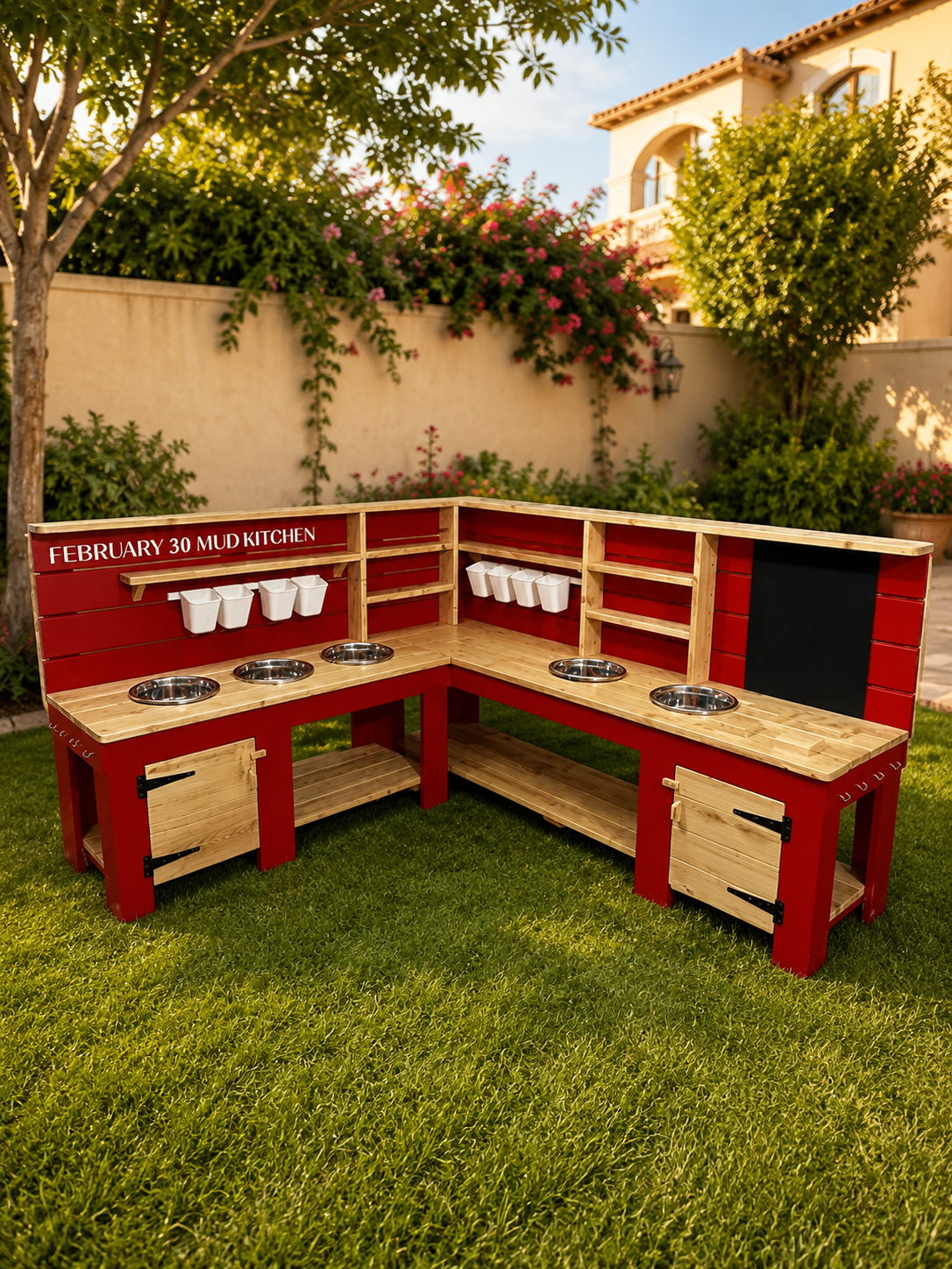 Barcelona L-Shaped Mud Kitchen