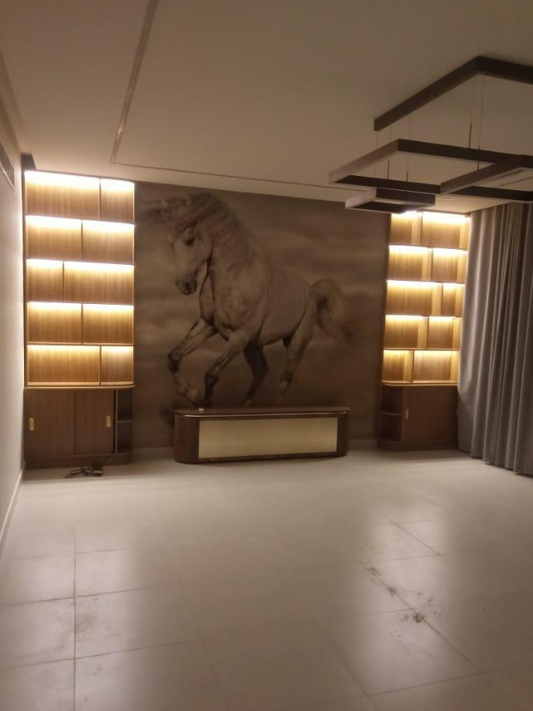 Custom Feature Wall with Horse Mural
