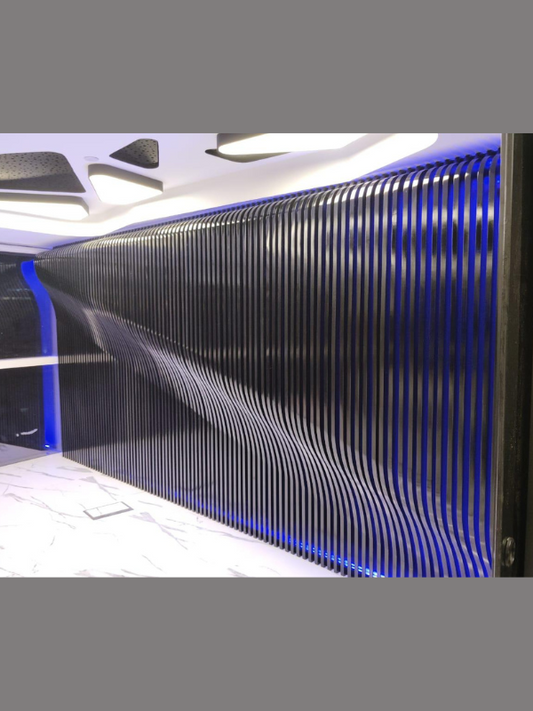 Custom Wave Design Feature Wall for Modern Interiors