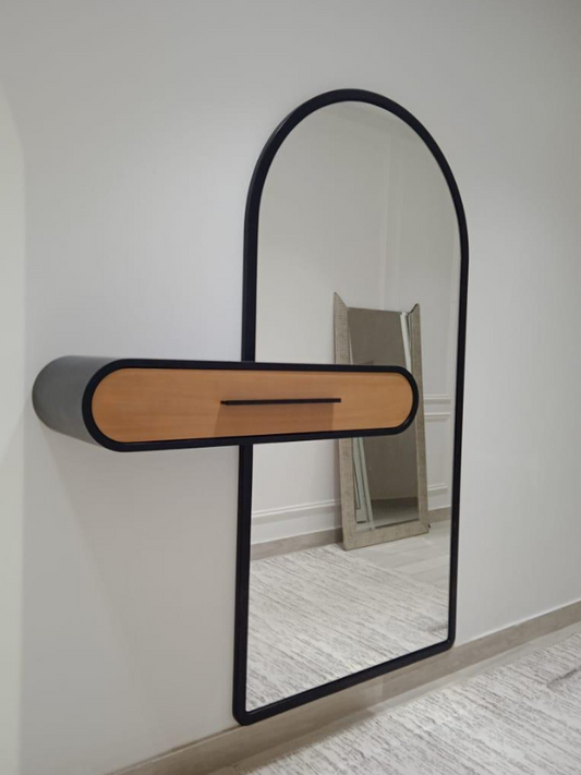 Entryway Mirror with Floating Drawer