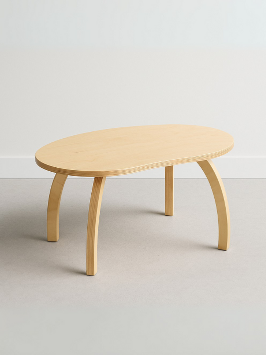 Kids Kidney Shape Activity Table with Curved Legs