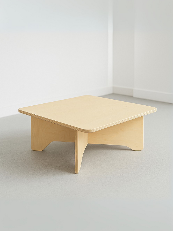 Kids Low Montessori Floor Table | Wooden Toddler Activity Table | Palletize