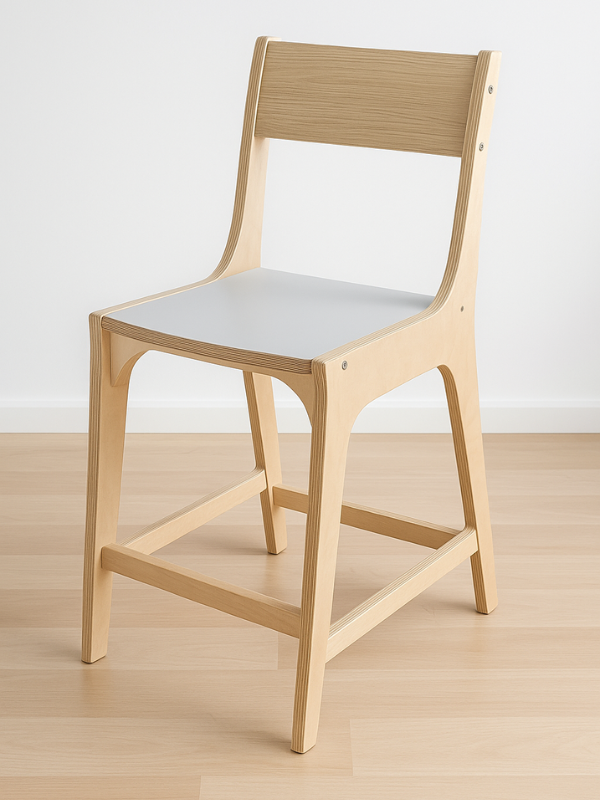 Modern Kids Chair with Backrest