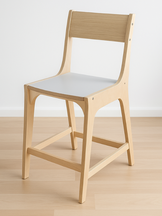 Modern Kids Chair with Backrest