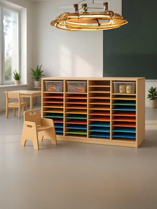 Montessori Paper Organizer Shelf