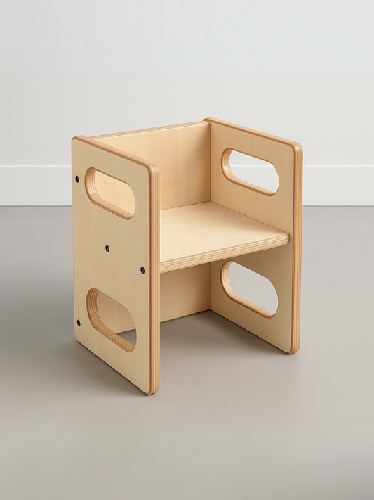 Montessori Wooden Cube Chair