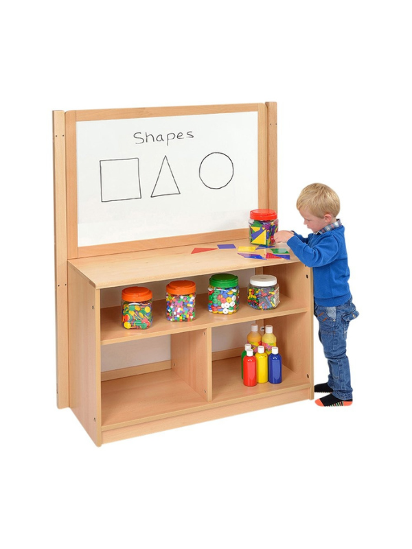 Open Bookcase with Inset Panel and Drywipe