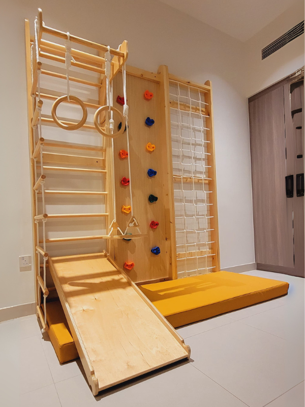 9-in-1 Wooden Kids Indoor Gym
