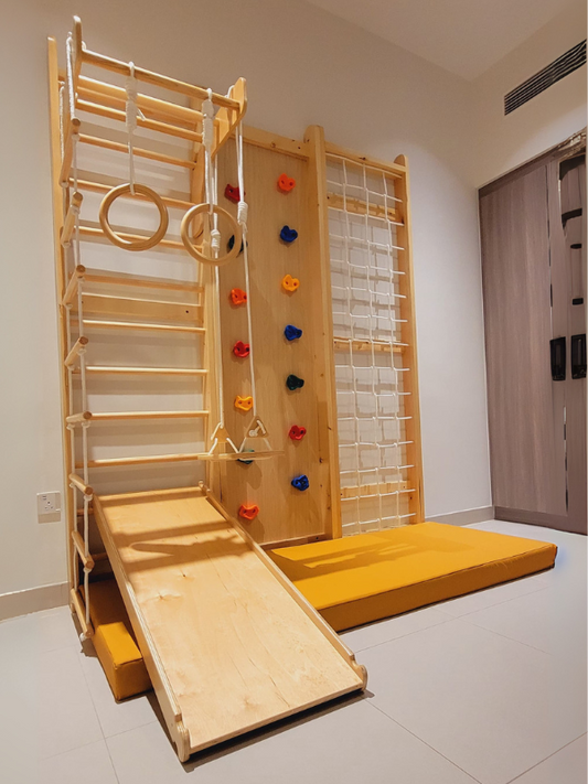 9-in-1 Wooden Kids Indoor Gym