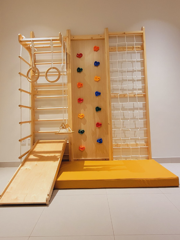 9-in-1 Wooden Kids Indoor Gym