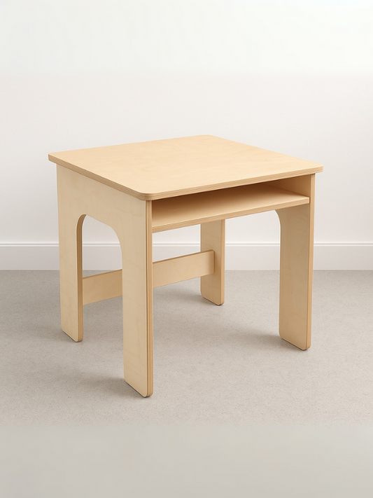 Kids Wooden Study Table with Storage Shelf