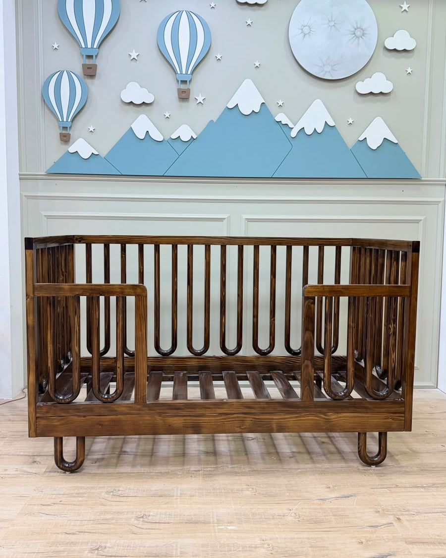 Walnut Baby Cot