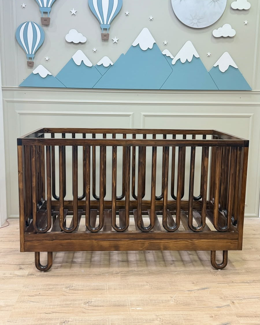 Walnut Baby Cot